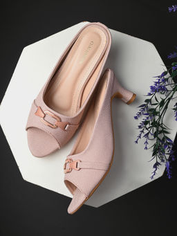 CLOG LONDON - Womens Pink Peep Toe Heels