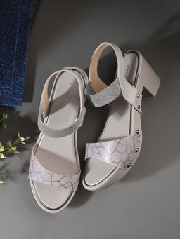 CLOG LONDON - Womens Grey Round Toe Heels