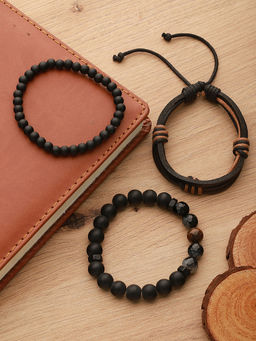 Aatmana - Men Black 3-Pack Bracelets