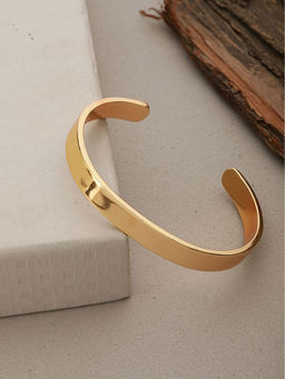 Aatmana - Men Gold-Toned Cuff Bracelet
