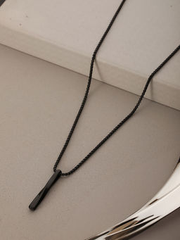Aatmana - Twisted Cube Bar Pendant Necklace