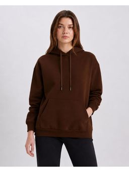 MIXT by Nykaa Fashion - Oversized Hooded - Brown