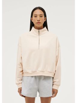 MIXT by Nykaa Fashion - High Neck Sweatshirt - Cream