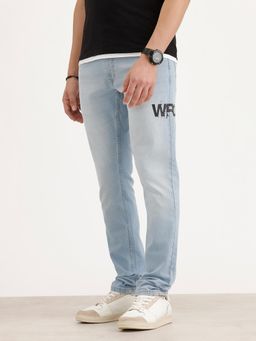 WROGN - Slim Fit Placement Printed Denim Jeans