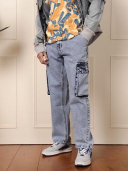 WROGN - Loose Fit Superstone Denim Cargo Jeans