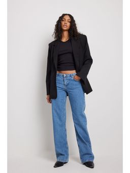 NA-KD - Low Waist Jeans Blue