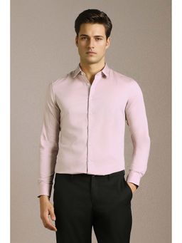 Louis Philippe - Men Pink Solid Full Sleeves Casual Shirt