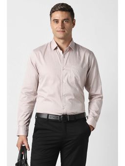 Peter England - Men Mauve Printed Slim Fit Formal Shirt