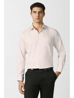 Van Heusen - Men Beige Textured Full Sleeves Wedding Shirt