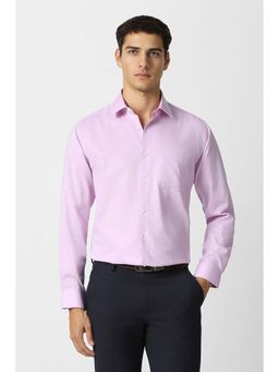 Van Heusen - Men Pink Solid Full Sleeves Formal Shirt