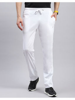 Monte Carlo - Mens White Solid Regular Fit Trackpant