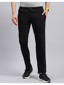Monte Carlo - Mens Black Solid Regular Fit Trackpant