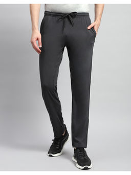 Monte Carlo - Mens Dark Grey Solid Regular Fit Trackpant