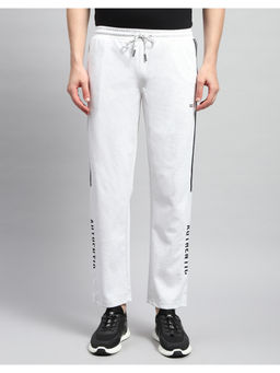 Monte Carlo - Mens Off White Solid Regular Fit Trackpant