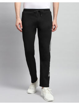 Monte Carlo - Mens Black Solid Regular Fit Trackpant