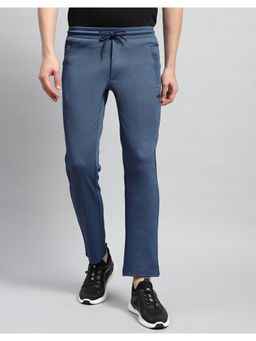 Monte Carlo - Navy Blue Solid Regular Fit Trackpant