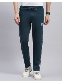Monte Carlo - Mens Teal Solid Regular Fit Trackpant