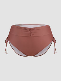 Cider - Ruched Drawstring Cheeky Bikini Bottom Curve & Plus