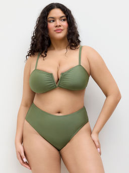 Cider - V-neck V Wired Bikini Set Curve & Plus