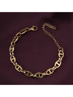 Palmonas - Women Gold D-Link Chain Bracelet