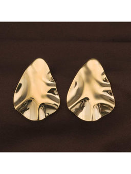 Palmonas - Women Golden Leaf Stud Earrings