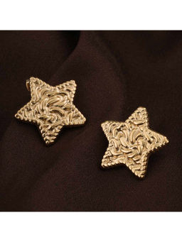 Palmonas - Women Gold Filigree Star Stud Earrings