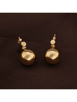 Palmonas - Women Gold Ball and Bar Stud Earrings