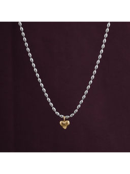 Palmonas - Women Multi Tone Heart Pendant Necklace
