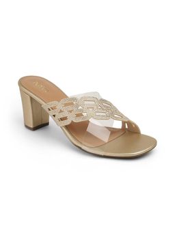 PEPPER - Women Gold Block Heels