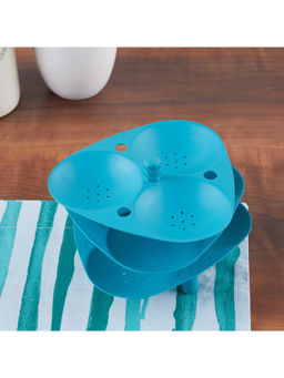 HomeTown - Bakalicious Aluminium 9 Cavity Idli Maker in Teal Colour