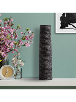 HomeTown - Zenith Polyresin Tumbler Vase 68Cm In Black