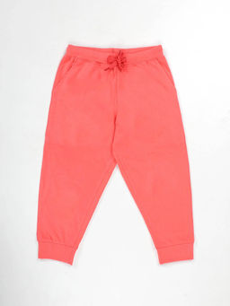 KiddoPanti - Girls Cotton Solid Jogger Joggers