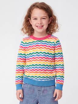 United Colors of Benetton - Regular Fit Round Neck Scallop Structure Sweater