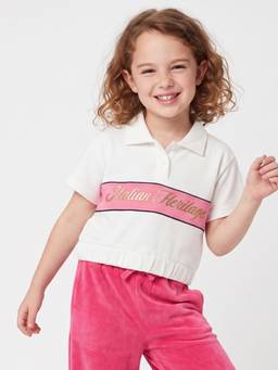 United Colors of Benetton - Cropped Fit Polo Neck Colorblocked Heritage Transfer T-Shirt