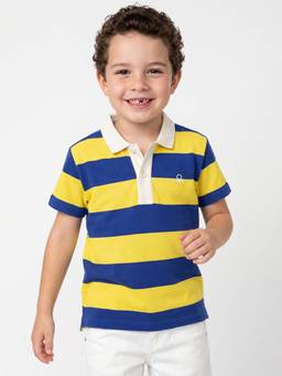 United Colors of Benetton - Regular Fit Polo Neck Striped T-Shirt