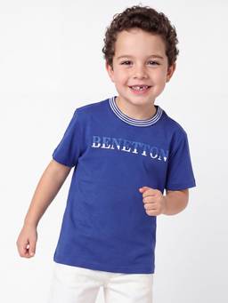 United Colors of Benetton - Relaxed Fit Round Neck Typography T-Shirt