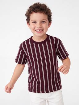 United Colors of Benetton - Relaxed Fit Round Neck Striped T-Shirt