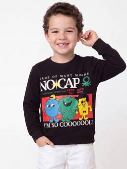 United Colors of Benetton - Regular Fit Round Neck Typography Sweatshirt