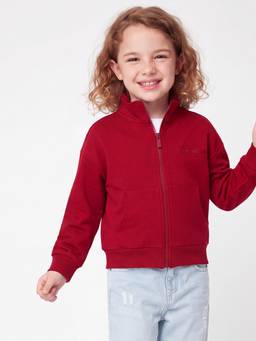 United Colors of Benetton - Regular Fit Mock Neck Solid Interlock Sweatshirt