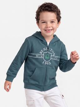 United Colors of Benetton - Regular Fit Hooded Neck Typography Sweatshirt