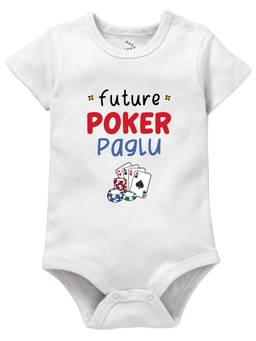 Zeezeezoo - Future Poker Paglu Printed Baby Onesie for Newborn Baby Boy and Girl |