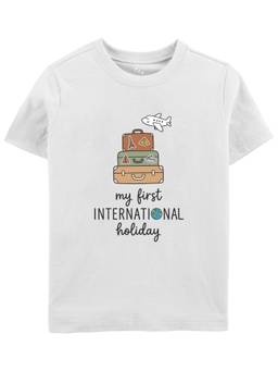 Zeezeezoo - White My First International Holiday Printed Kids T-Shirt