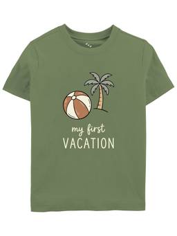 Zeezeezoo - My First Vacation Printed Kids T-Shirt (1-2 Years)