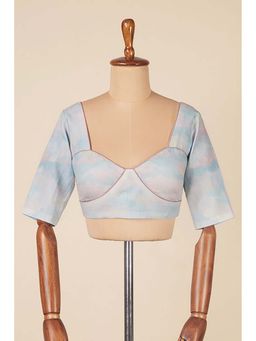 Dressfolk - Abhr Blue Stitched Blouse