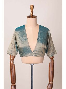 Dressfolk - Kynnah Teal Stitched Blouse
