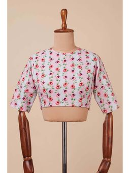 Dressfolk - Aafreen Pink Stitched Blouse
