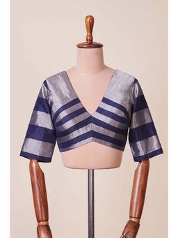 Dressfolk - Niha Blue Stitched Blouse