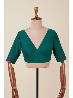 Dressfolk - Kunj Green Stitched Blouse