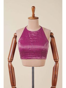 Dressfolk - Chanchal Purple Stitched Blouse