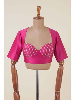 Dressfolk - Mridulika Pink Stitched Blouse